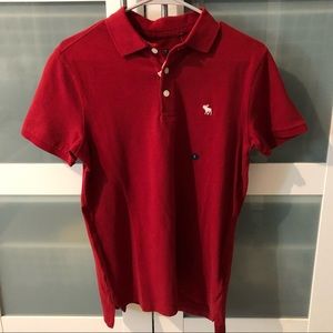 Men’s Abercrombie and Fitch Red Collared Shirt